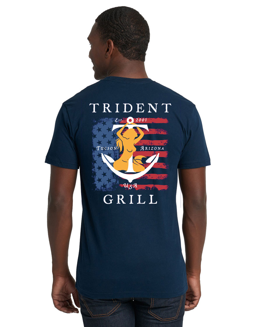 Unisex Navy Blue Short Sleeve T-Shirt – Trident Grills