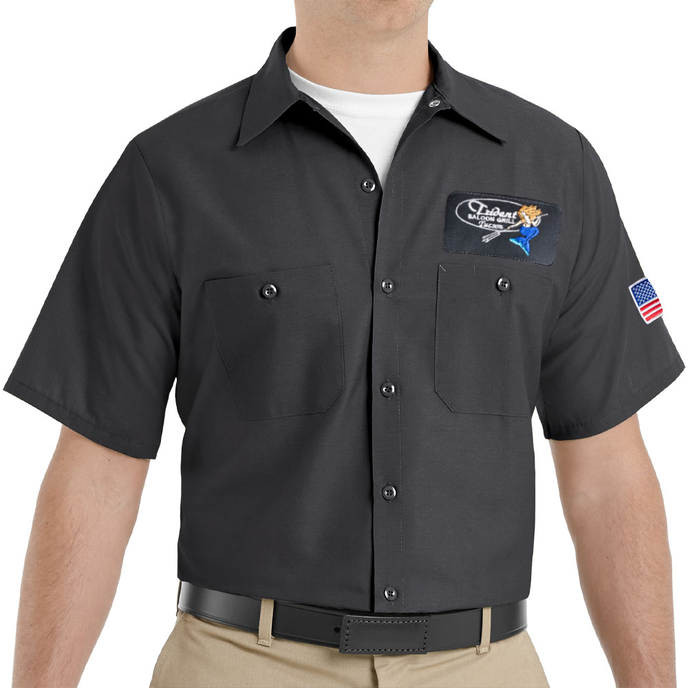 Men's Custom Short Sleeve Industrial Work Shirt – Trident Grills